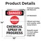 Signmission Chemical Spray In Progress Danger Sign, Vinyl Decal, 10in W x 14in L, 2PK OS-2PACK-DS-D-1014-V-2417 - alternate 2